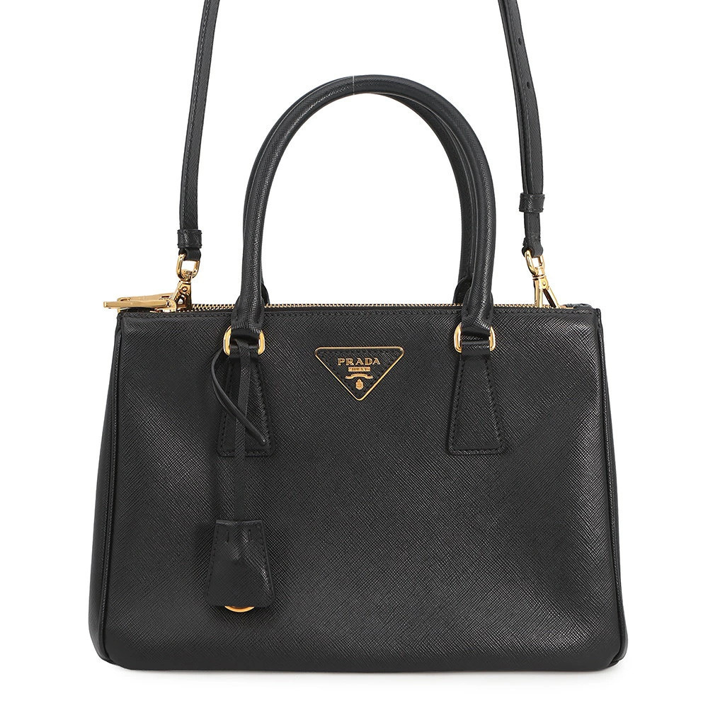Prada Galleria Saffiano Leather 2way Shoulder Bag Black
